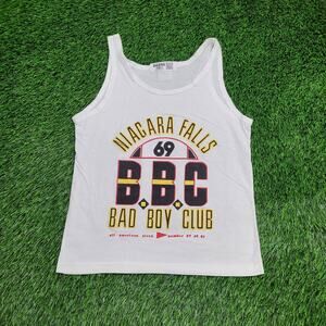 Vintage 1986 Funny BBC Niagara Falls Tank-Top xs/s 18x25 Naughty Adult-Humor